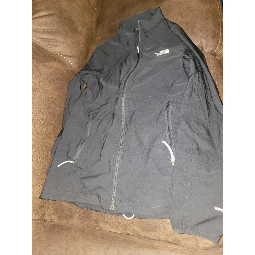 The north face women's black jacket windwall size medium 8 10 zip up windbreaker